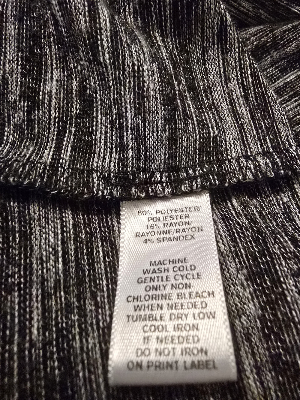 LOFT Gray Space-Dye Short Sleeve Dress - Size Medium - Picture 6 of 6